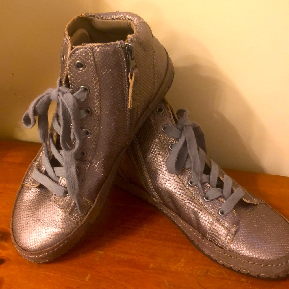 OTBT Round Trip High Top Sneaker Grey Pewter Leather